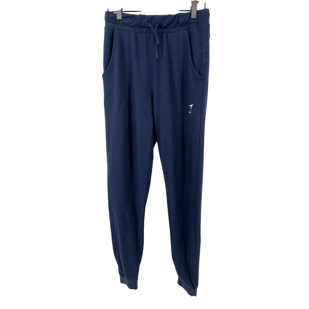 Gymshark Women S Gym to Lounge High Rise Jogger Navy Blue Pockets Stretch‎ Comfy
